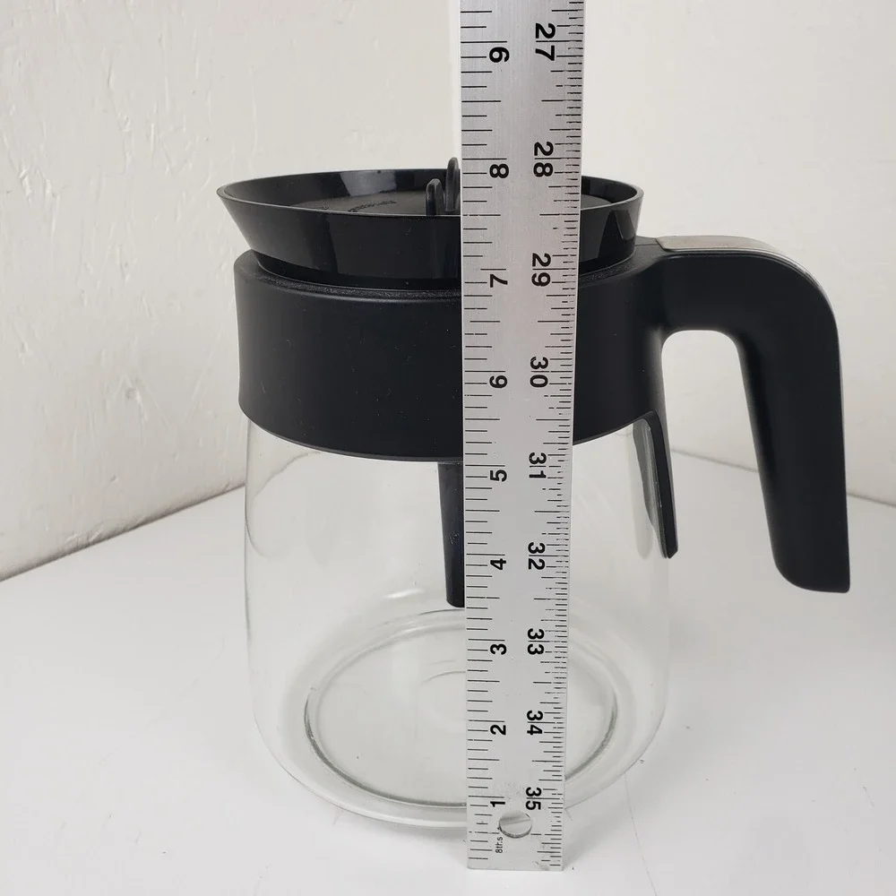 Ninja Coffee Maker Replacement‎ Glass Carafe 10 Cup Black with Brew Through Lid
